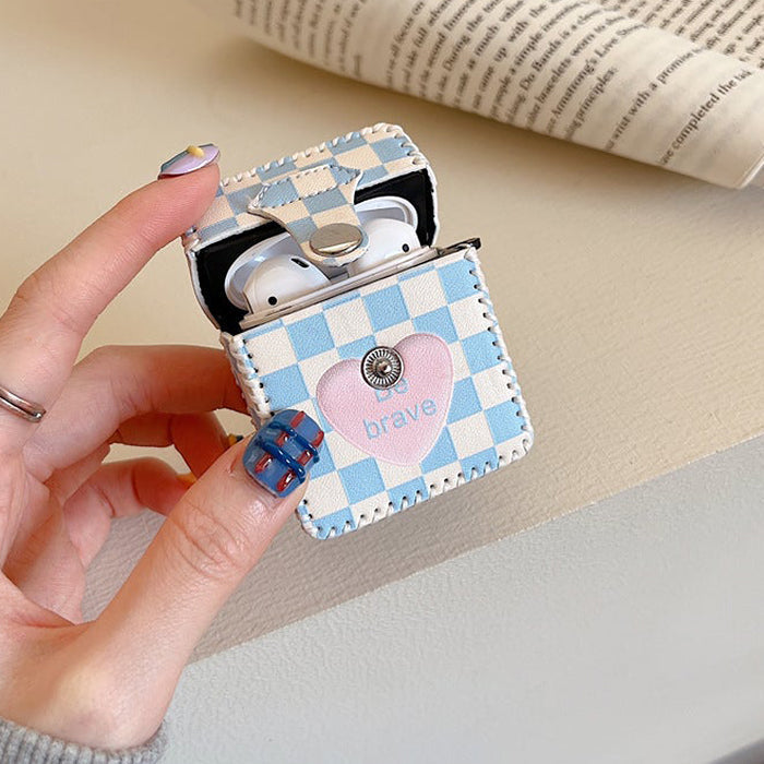 pastel checker airpods case boogzel apparel