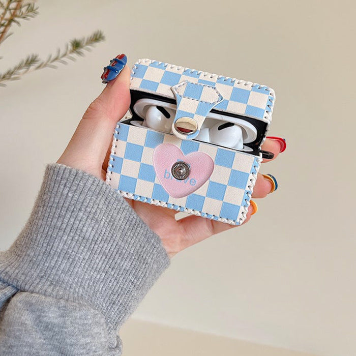 pastel checkered airpods case boogzel apparel