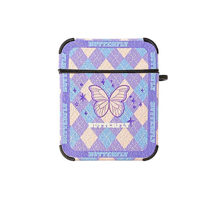 butterfly argyle airpods case boogzel apparel