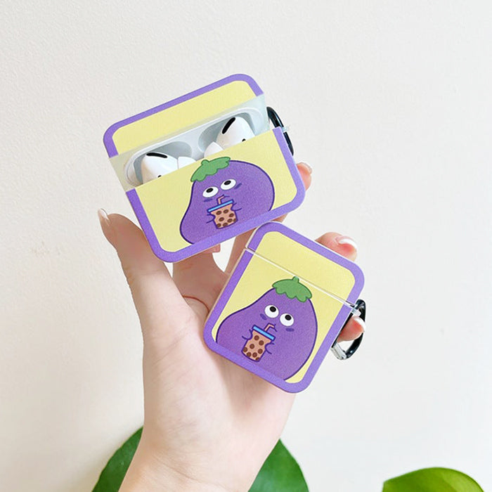 eggplant aesthetic airpods case boogzel apparel