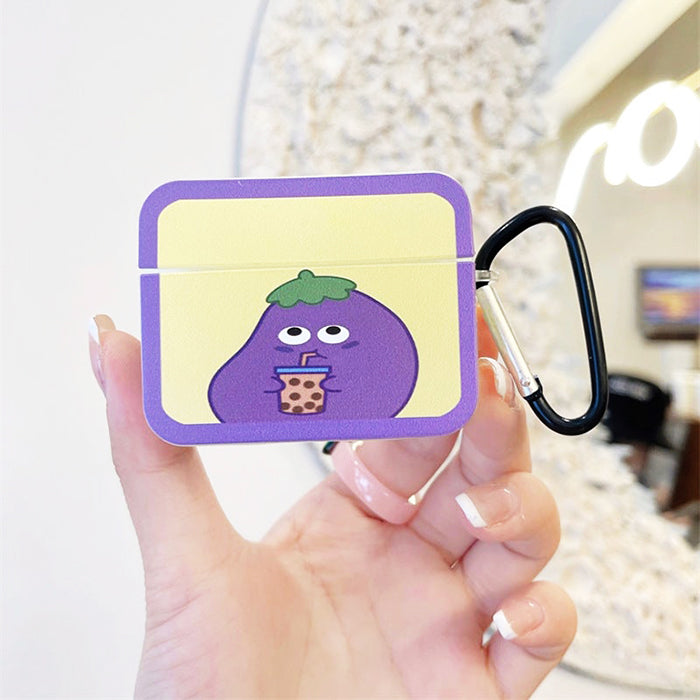 eggplant airpods case boogzel apparel