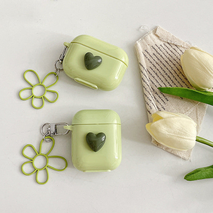 green flower airpods case boogzel apparel
