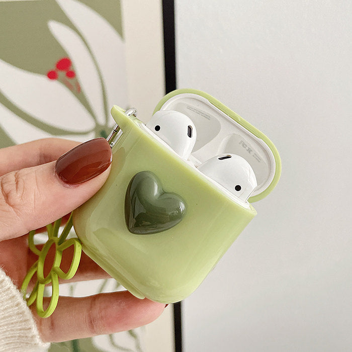 green flower airpods case boogzel apparel