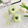 green flower airpods case shop