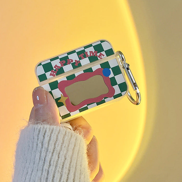 plaid mirror airpods case boogzel apparel