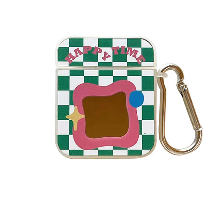 happy time plaid airpods case boogzel apparel