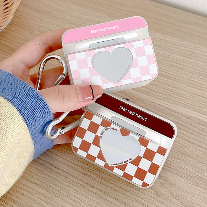 aesthetic checkered pattern airpods case boogzel apparel