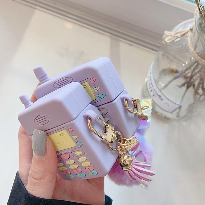 retro cellphone airpods case boogzel apparel
