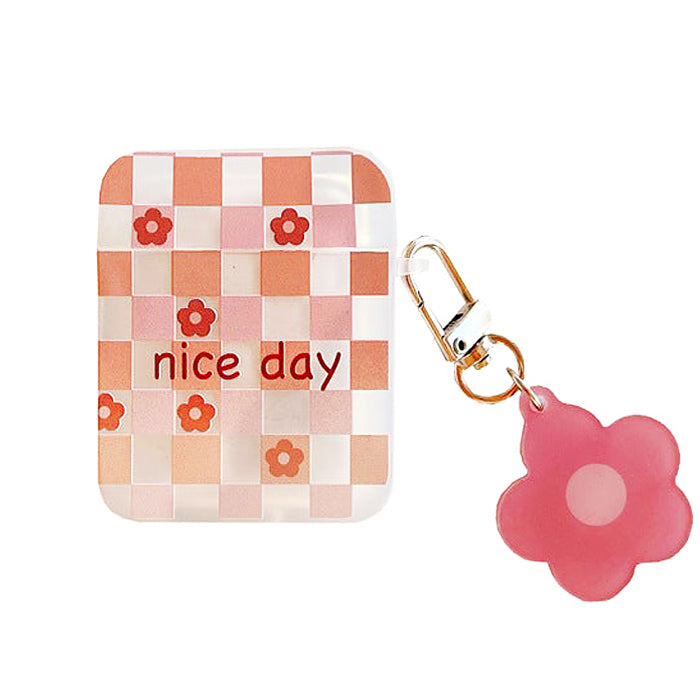 pink checkered airpods case boogzel apparel