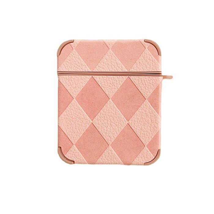 pink argyle airpods case boogzel apparel