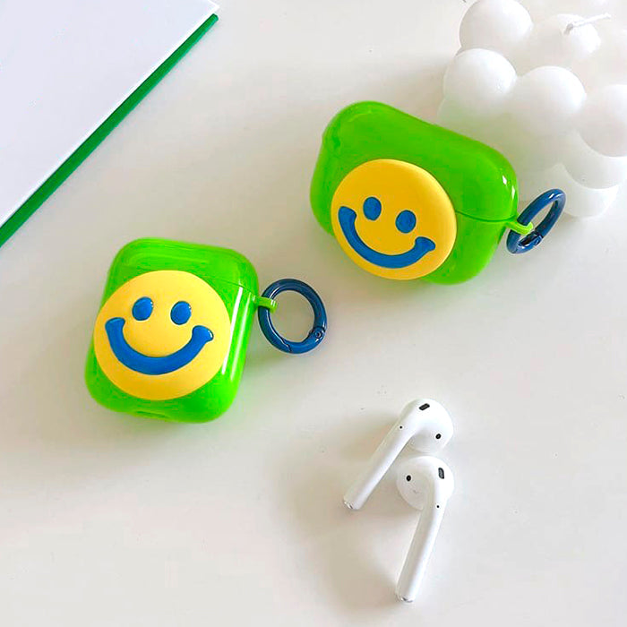 smile green airpods case boogzel apparel