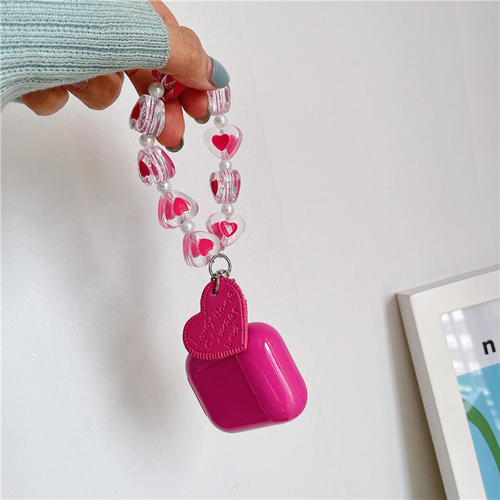 pink heart chain AirPods Case boogzel apparel