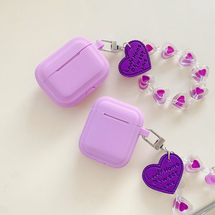 lavender heart chain AirPods Case boogzel apparel
