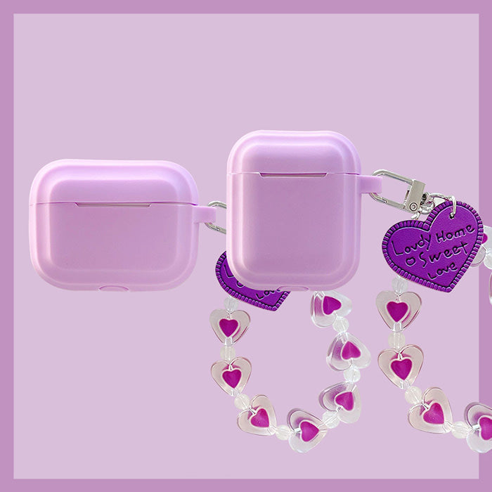 lavender heart chain AirPods Case boogzel apparel