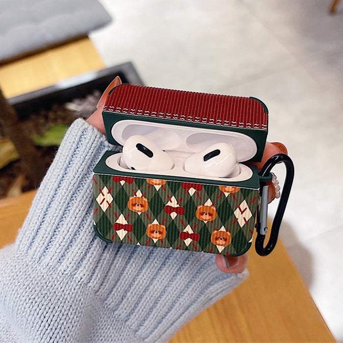 green argyle airpods case boogzel apparel