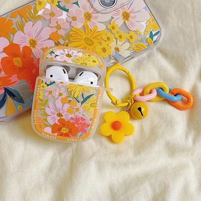 blooming flowers airpods case boogzel apparel