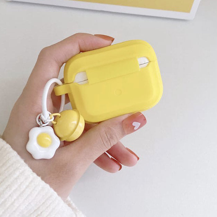 yellow egg airpods case boogzel apparel