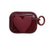 burgundy heart airpods case lulucases