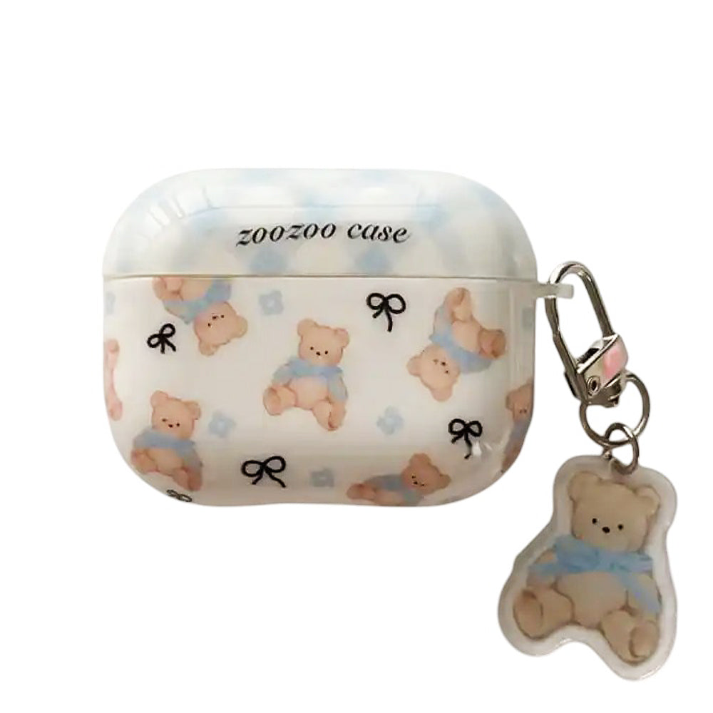 cute bear and bows airpods case lulucases