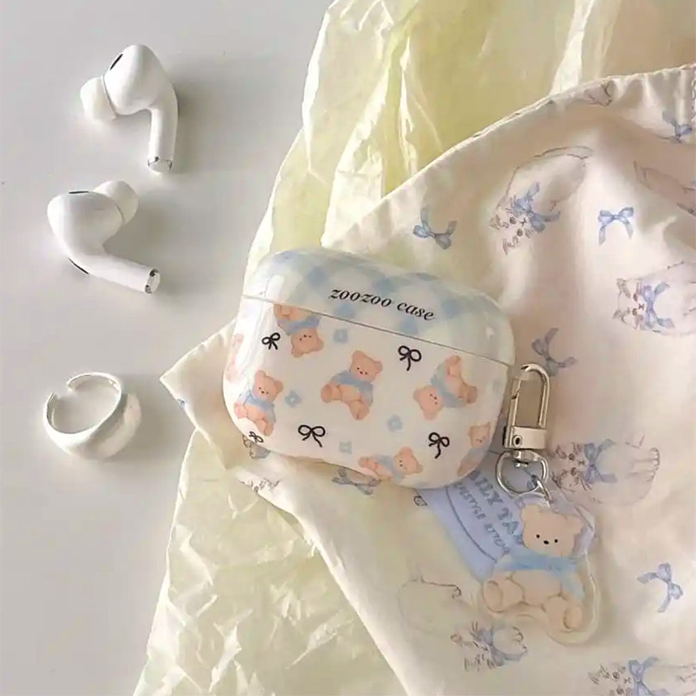 cute bear and bows airpods case lulucases