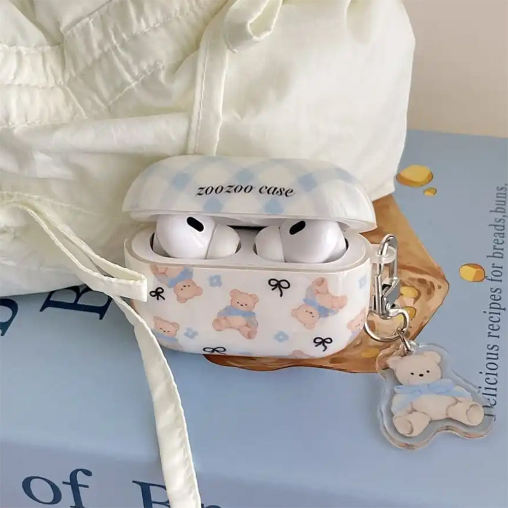cute bear and bows airpods case lulucases