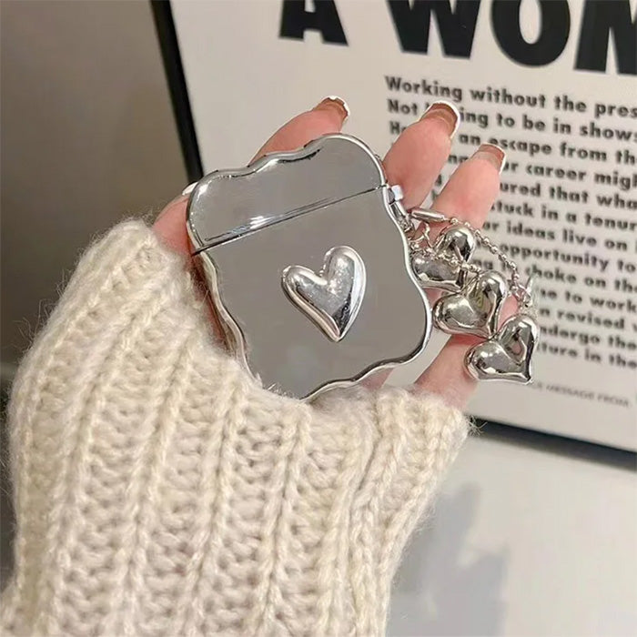 metal heart airpods case lulucases