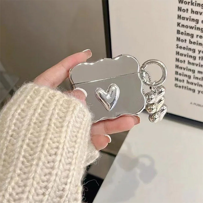 metal heart airpods case lulucases