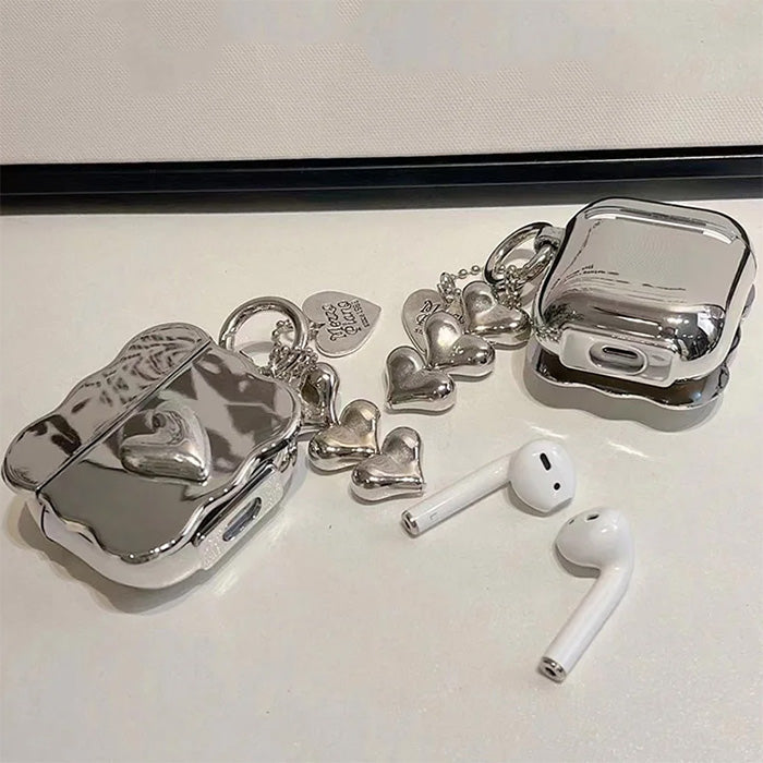 metal heart airpods case lulucases