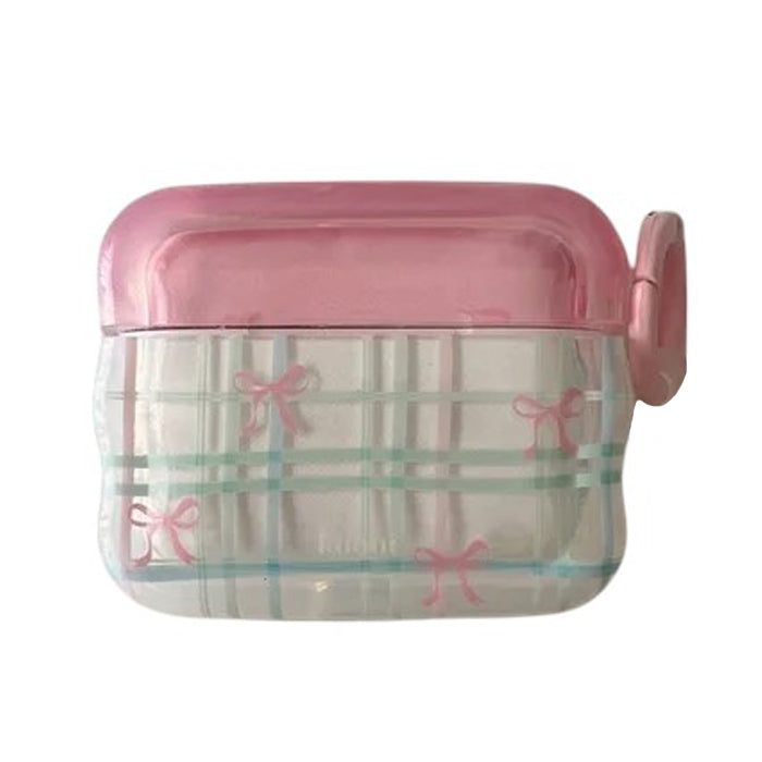 pastel bow plaid airpods case lulucases