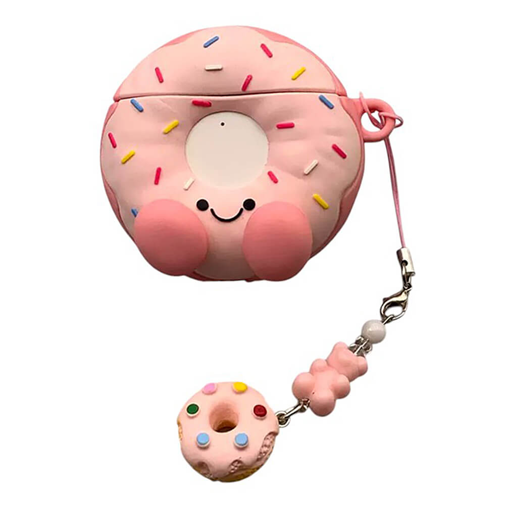 pink frosted donut airpods case lulucases
