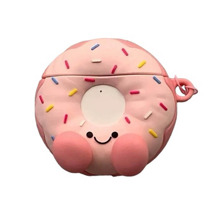 pink frosted donut airpods case lulucases